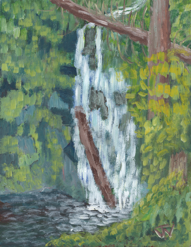 Acrylic on Cardstock 8.5 x 11in For Sale